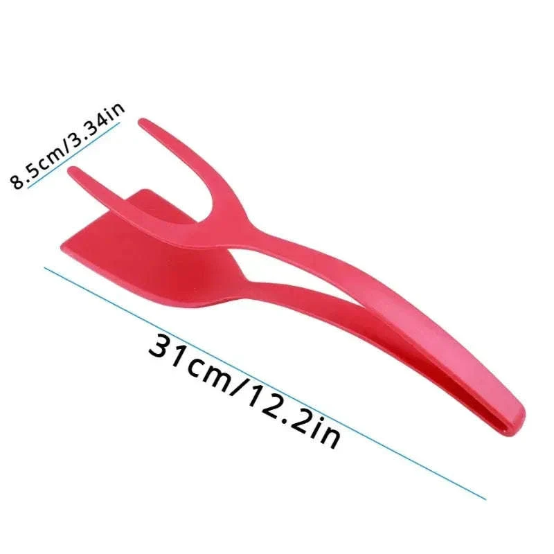 2 in 1 Nylon Grip Flip Tongs with Spatula - Image 6