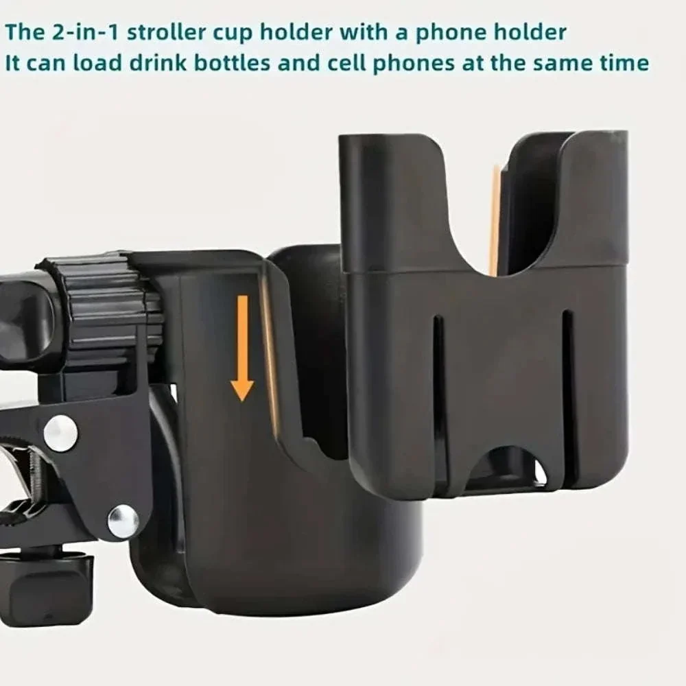 Universal Stroller Cup Holder with Phone Mount 2-in-1 - Image 5