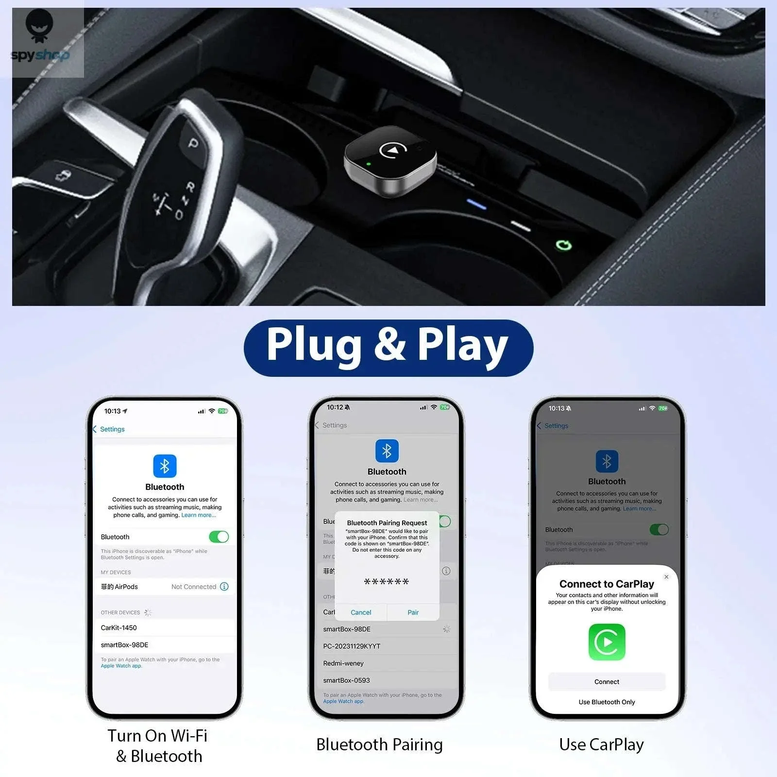 2-in-1 Wireless CarPlay Adapter for Plug-and-Play Driving - Image 6