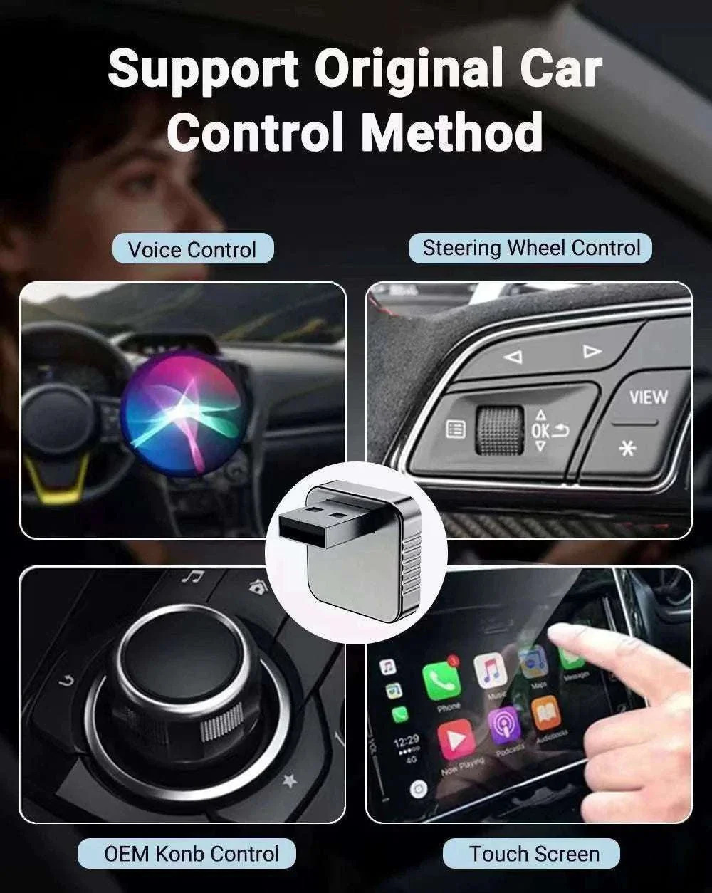 2-in-1 Wireless CarPlay and Android Auto Adapter - Image 17