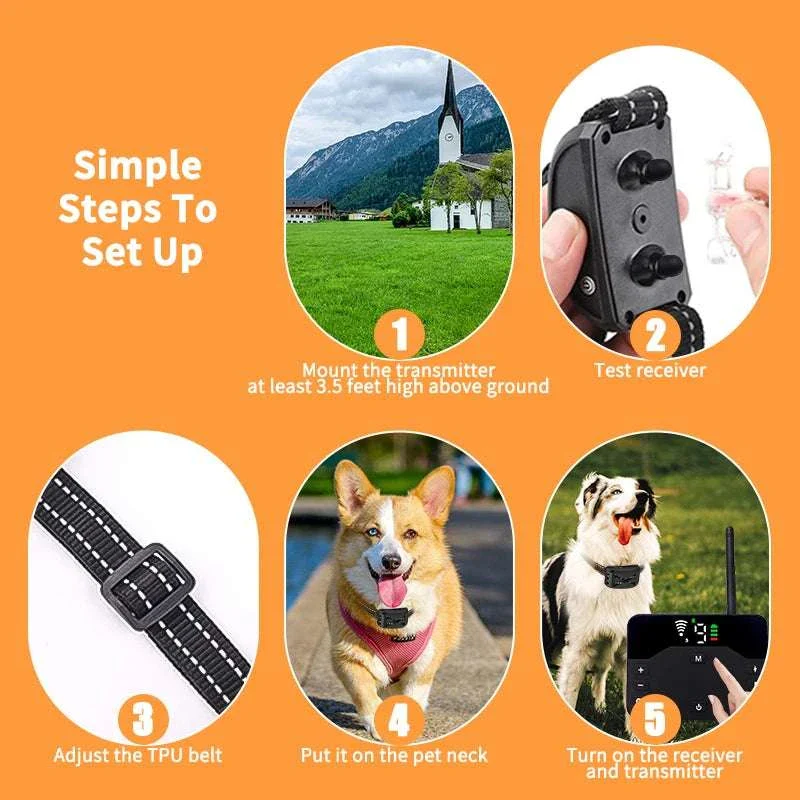 2-in-1 Wireless Dog Fence & Training Collar with Remote Control - Image 5