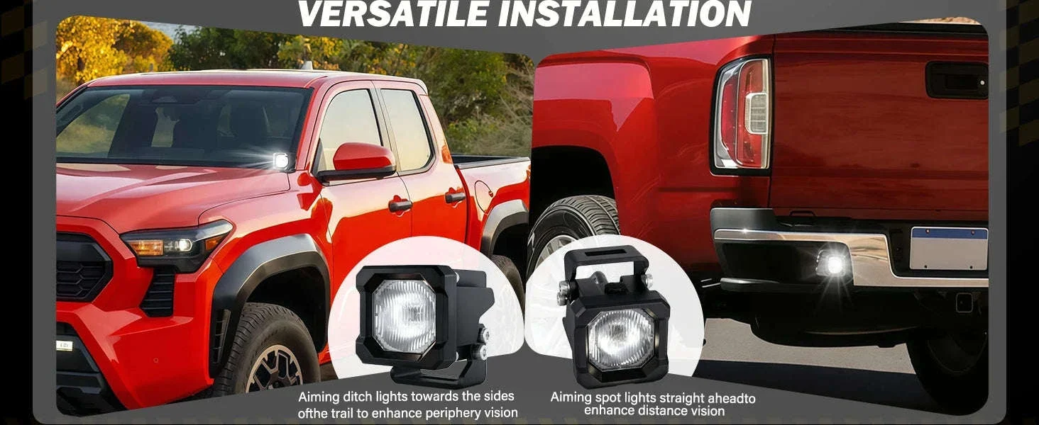 2 Inch LED Pod Lights 50W 12V Waterproof Off-Road Cube Lights - Image 14
