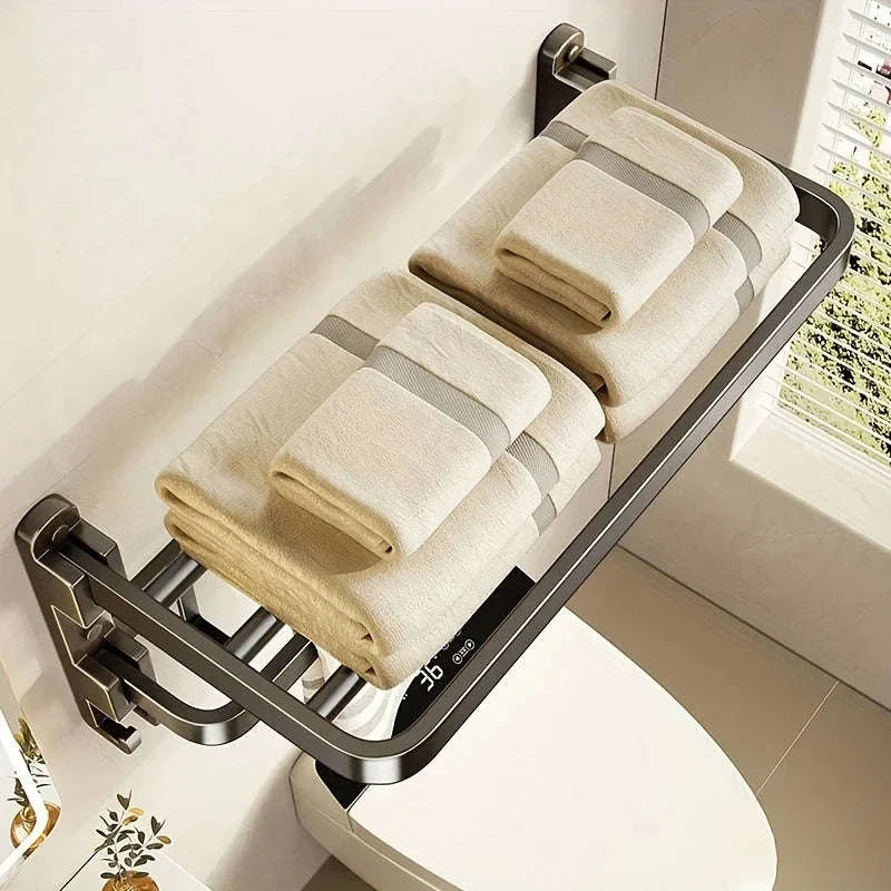 2-Layer Foldable Wall-Mounted Towel Rack - Image 8