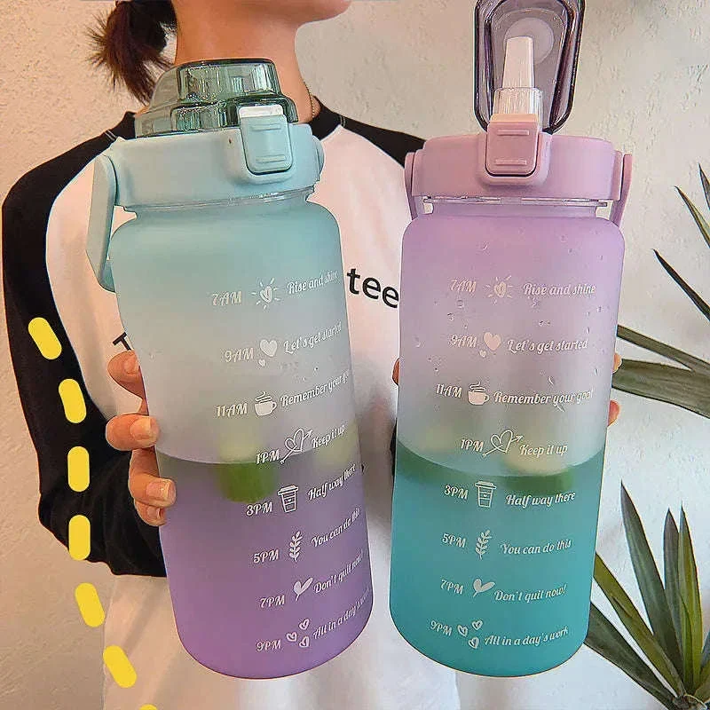 2 Liter Sports Water Bottle with Leak-Proof Straw Lid - Image 12