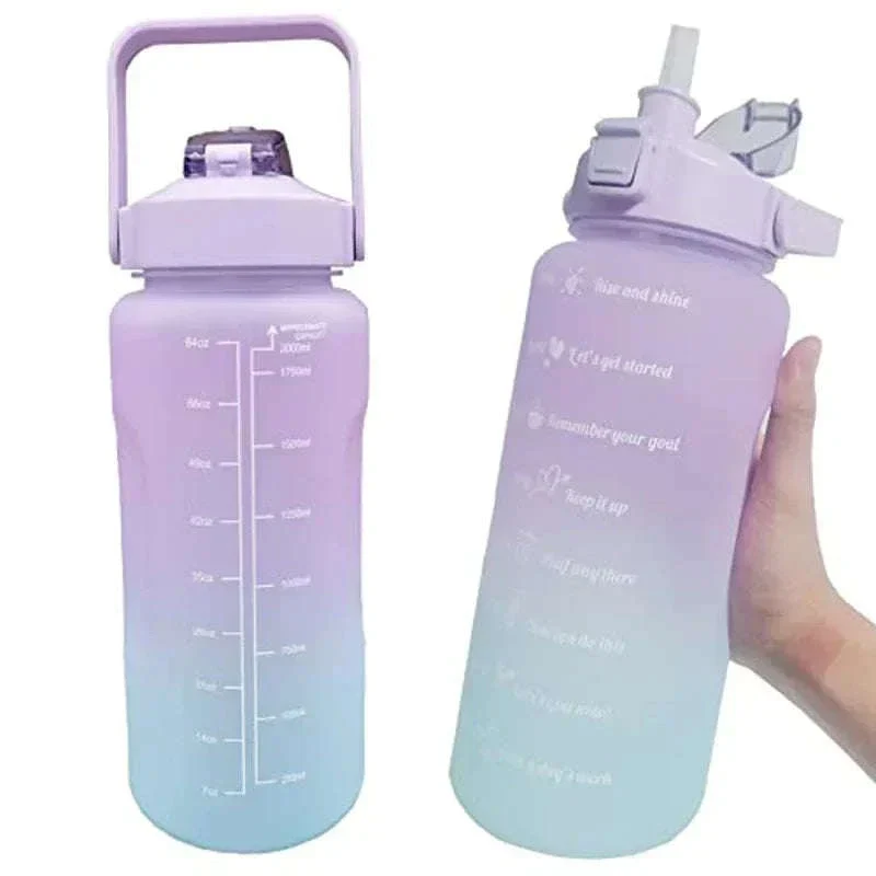 2 Liter Sports Water Bottle with Leak-Proof Straw Lid - Image 18