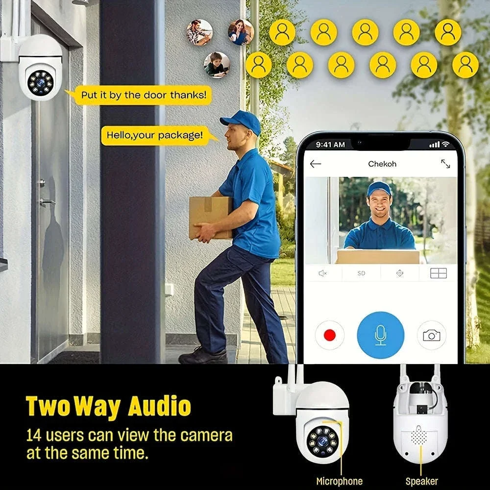 2-Pack 1080P WiFi Security Cameras with Night Vision & Audio - Image 12