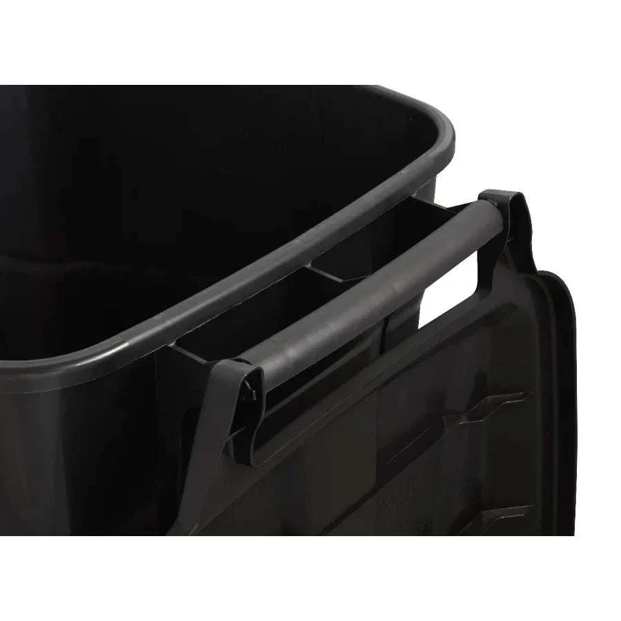 2 Pack 45 Gallon Wheeled Garbage Cans with Attached Lid - Image 6