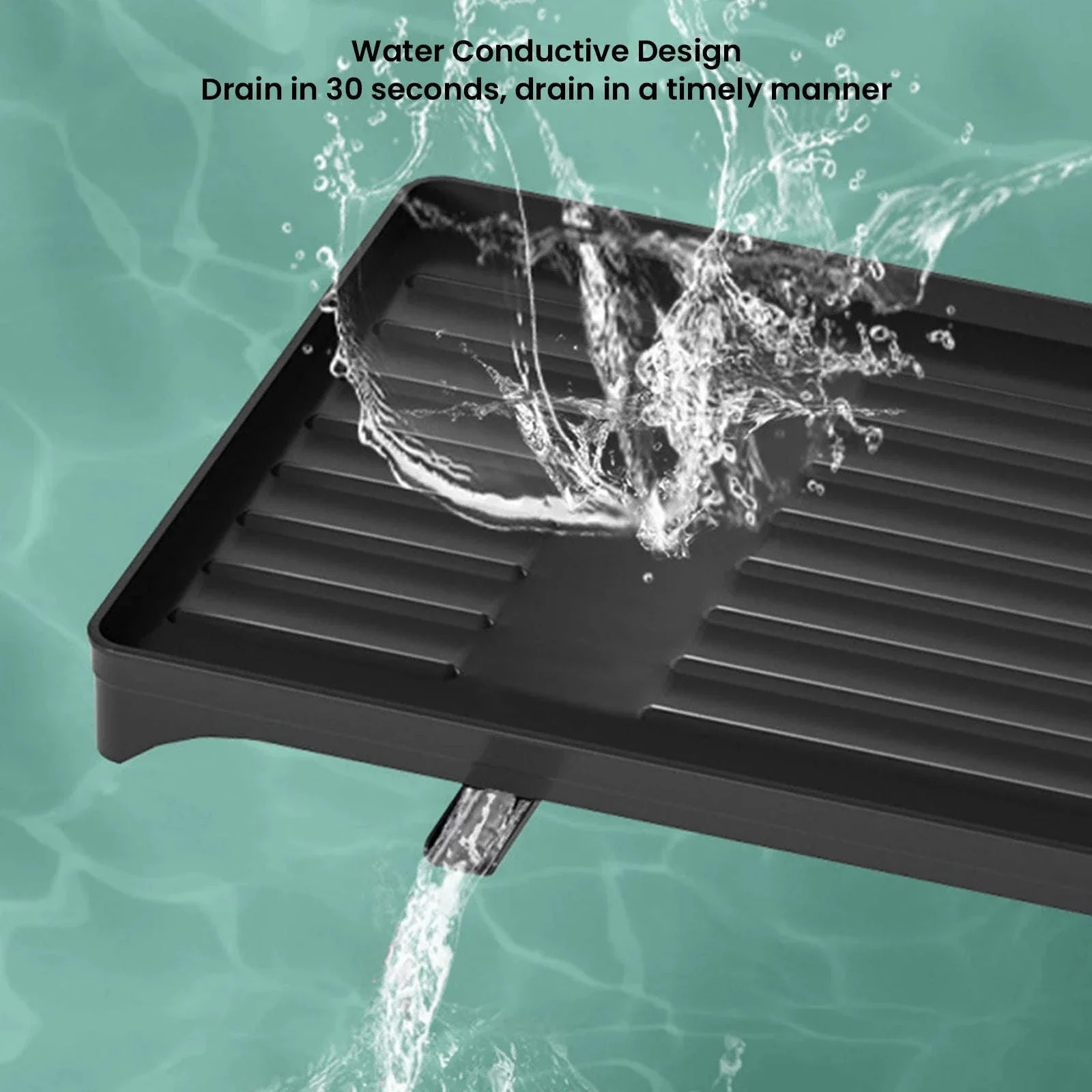 2 Tier Dish Drying Rack with Drain Spout & Cutlery Holder - Image 7