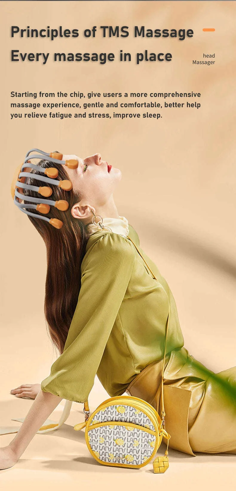 20-Head Orange Scalp Massager with Red Light Therapy - Image 10