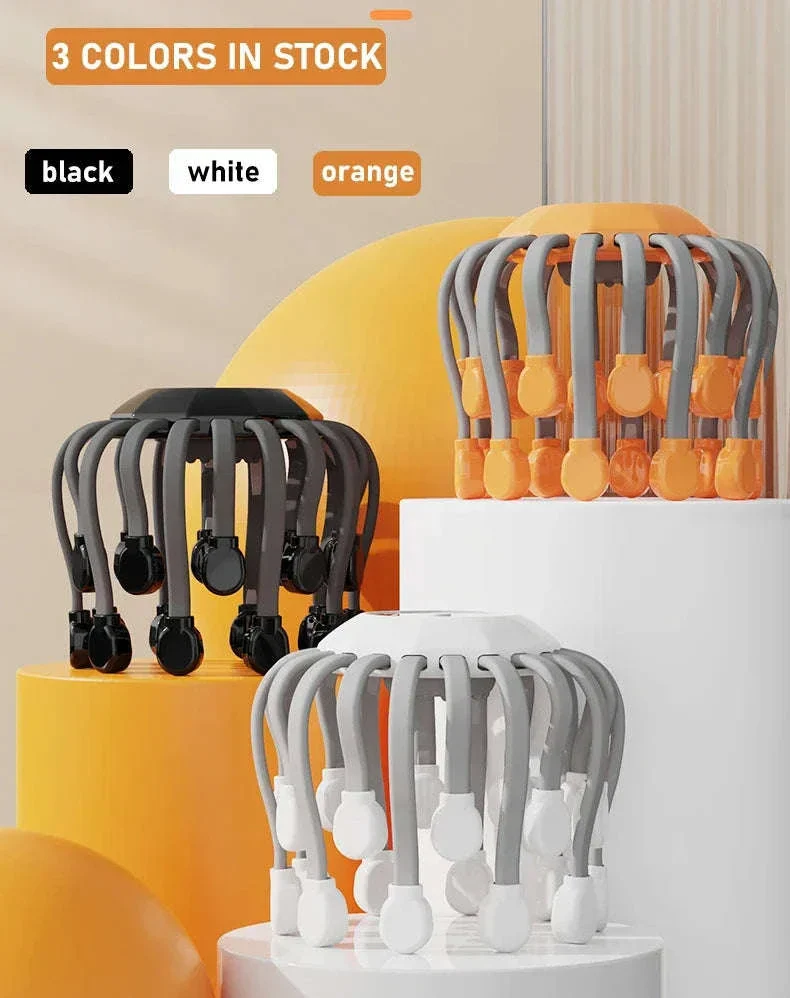 20-Head Orange Scalp Massager with Red Light Therapy - Image 5