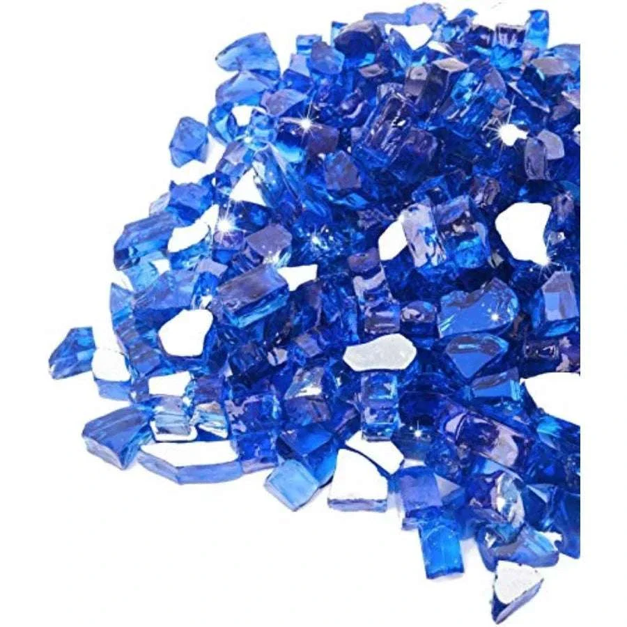 20 lb Reflective Fire Glass 1/2-Inch for Propane Fire Pit