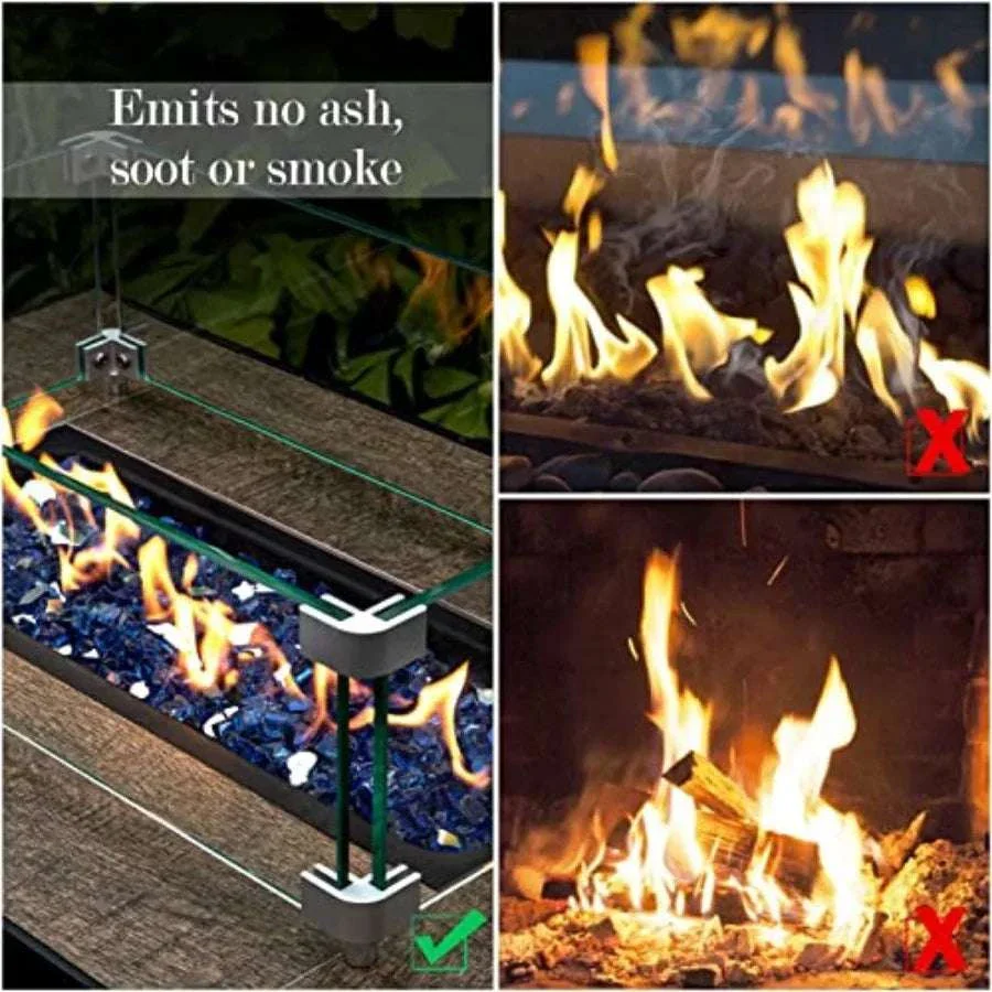 20 lb Reflective Fire Glass 1/2-Inch for Propane Fire Pit - Image 11