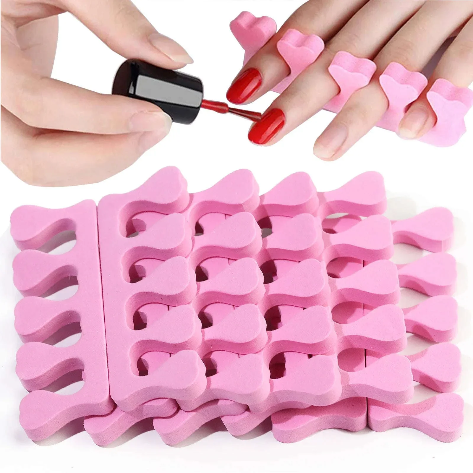 Soft Foam Toe & Finger Separators, 200-Piece Pack - Image 5