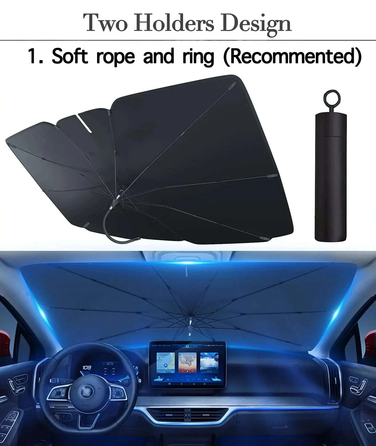 Car Windshield Sunshade Umbrella for UV Protection and Heat Reduction - Image 14
