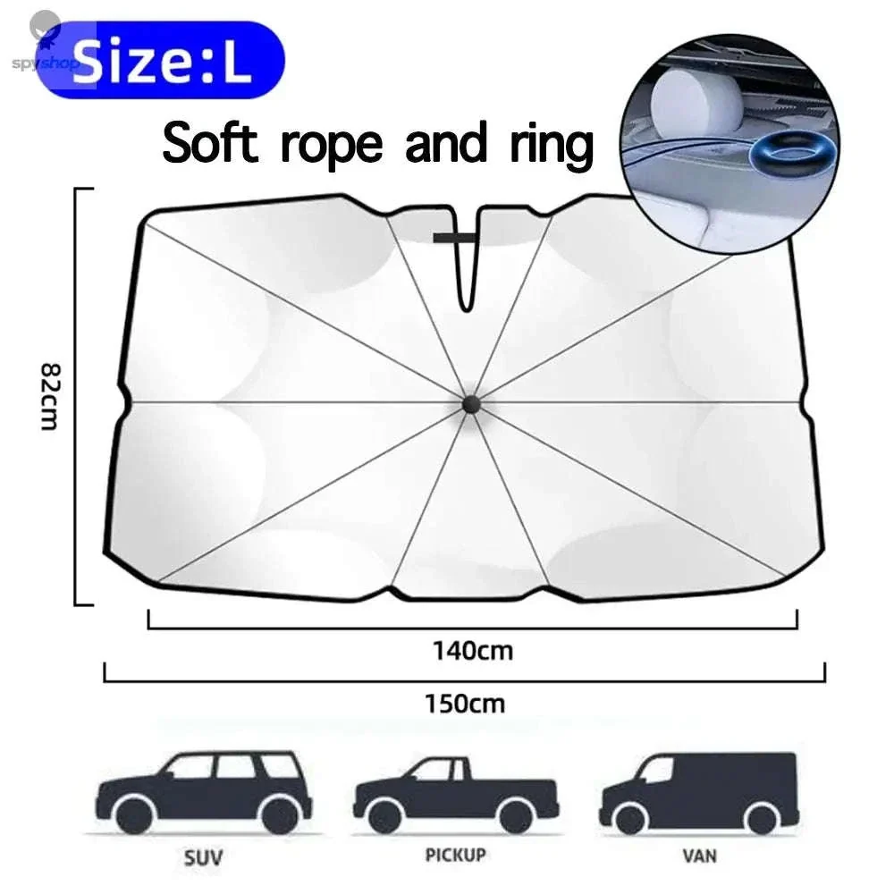 Car Windshield Sunshade Umbrella for UV Protection and Heat Reduction - Image 22