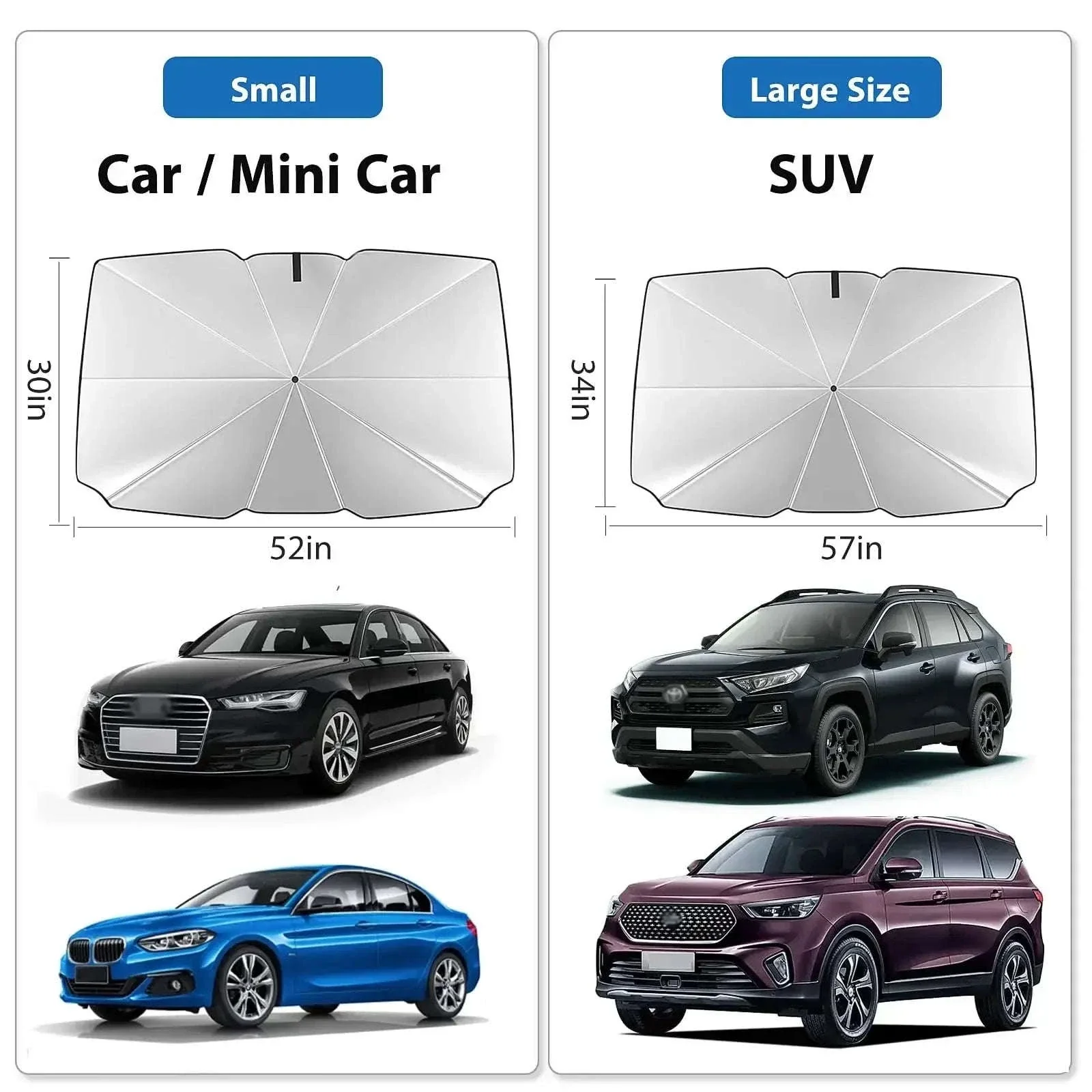 Car Windshield Sunshade Umbrella for UV Protection and Heat Reduction - Image 6