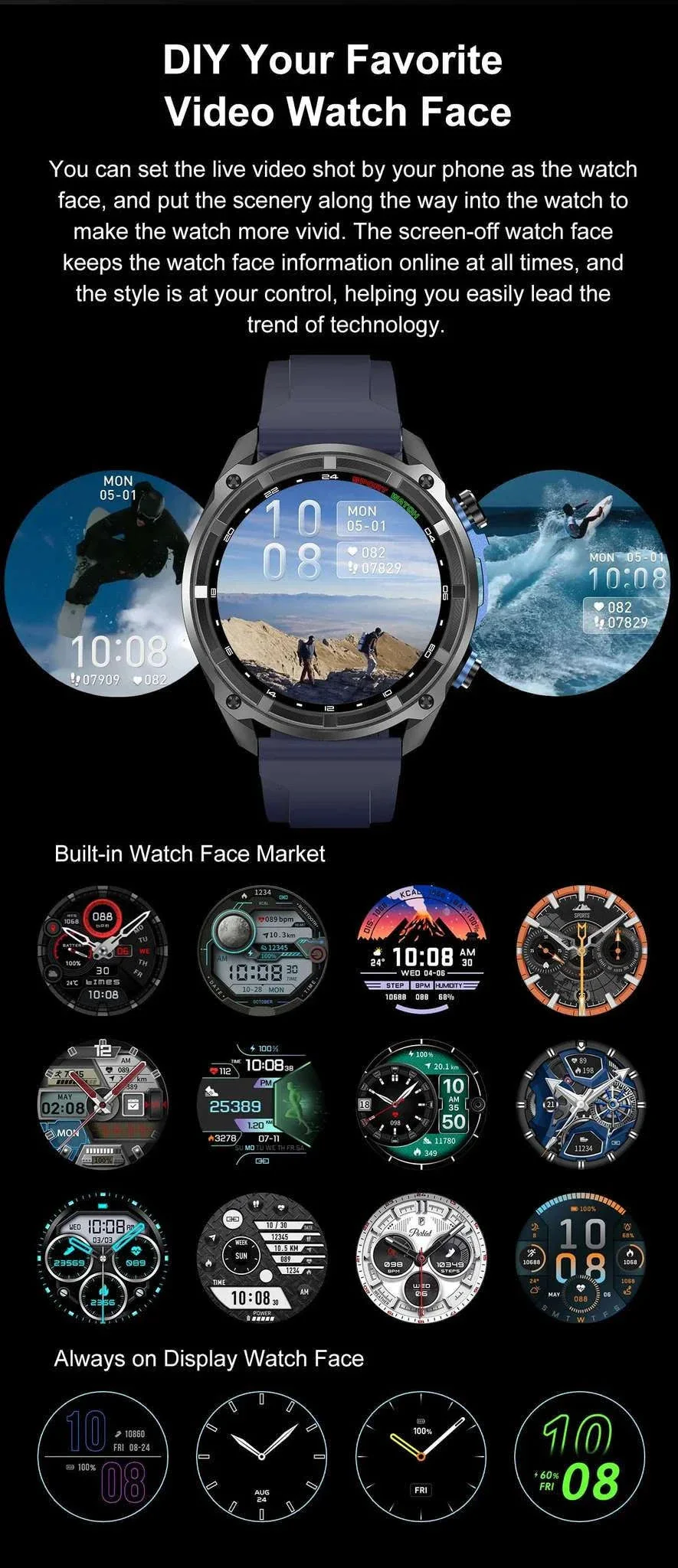 GPS Smartwatch with Offline Maps, AMOLED Display & 4GB Memory - Image 27
