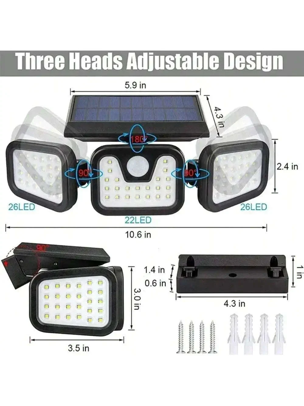 Solar Security Lights Outdoor with 270° Detection, 74 LEDs - Image 9