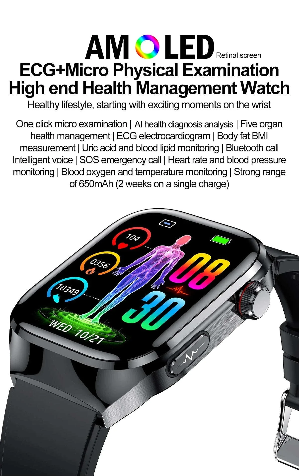 Micro Physical Examination Smart Watch for Men with Health Tracking - Image 7