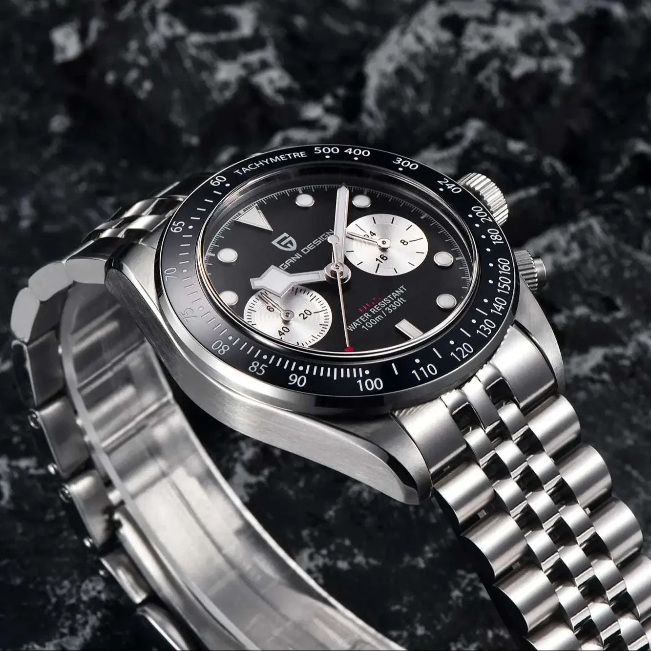 Pagani Design BB Panda Chronograph Watch Stainless Steel 100M - Image 5