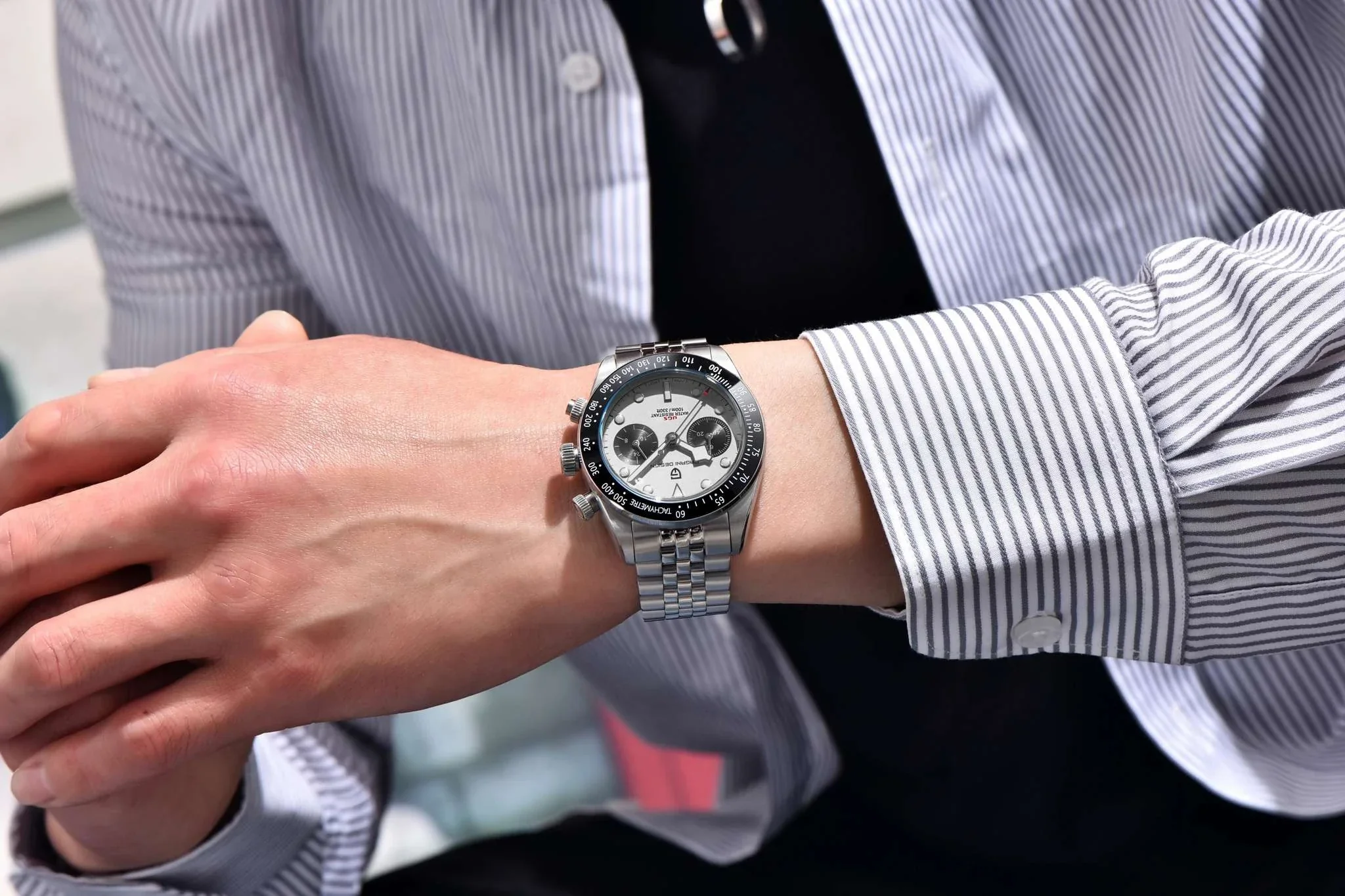 Pagani Design BB Panda Chronograph Watch Stainless Steel 100M - Image 8