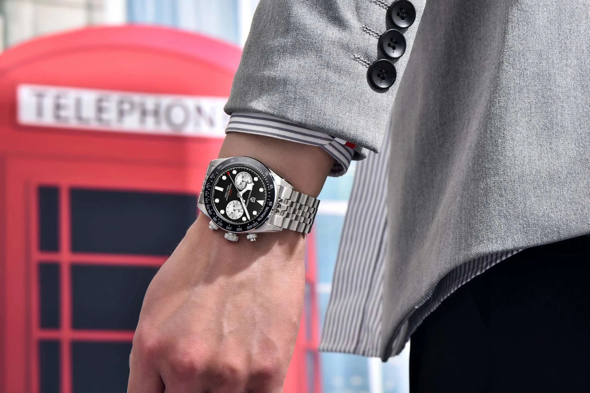 Pagani Design BB Panda Chronograph Watch Stainless Steel 100M - Image 9