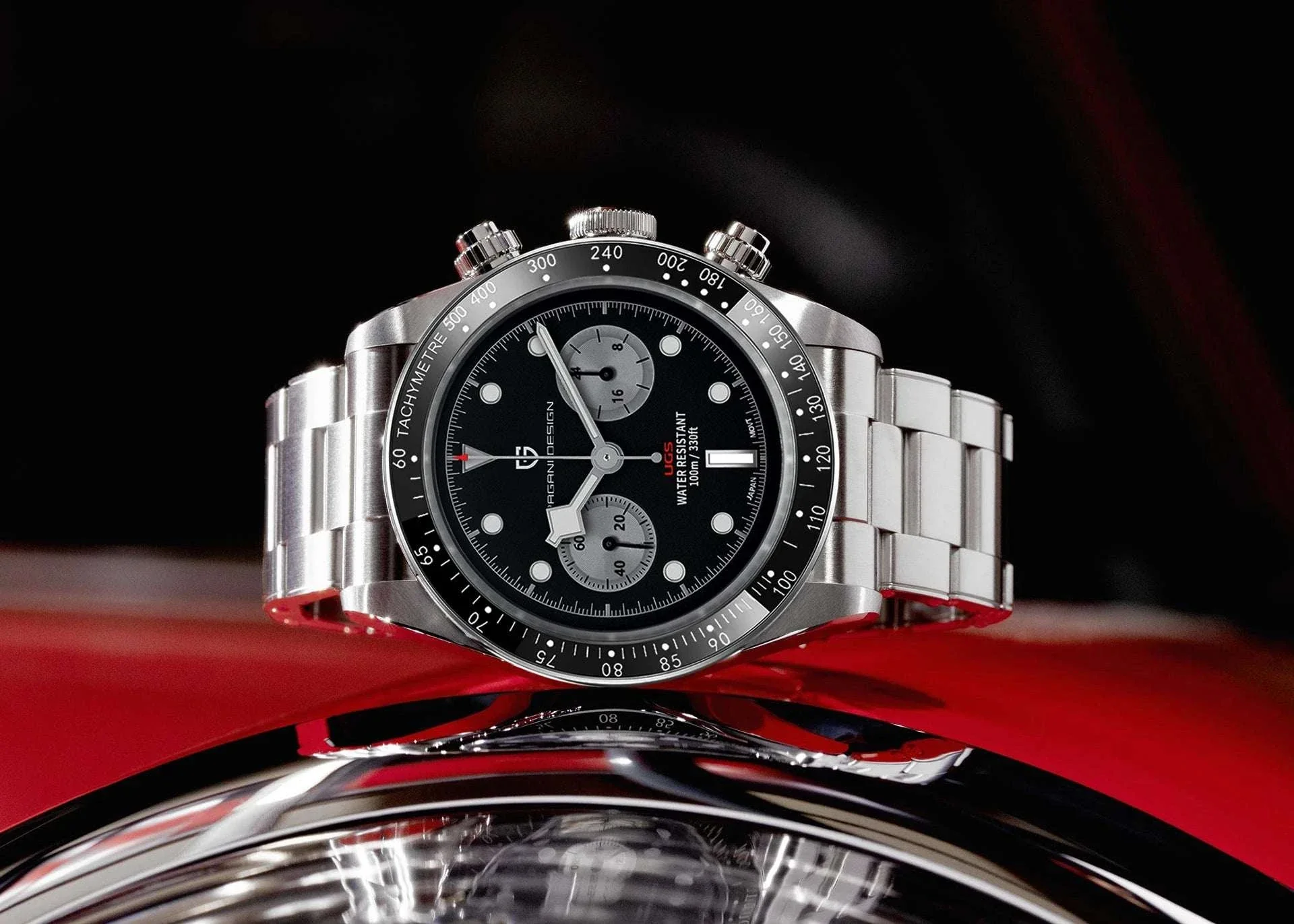 PAGANI DESIGN BB Panda Chronograph Men's Watch 100M Waterproof - Image 14