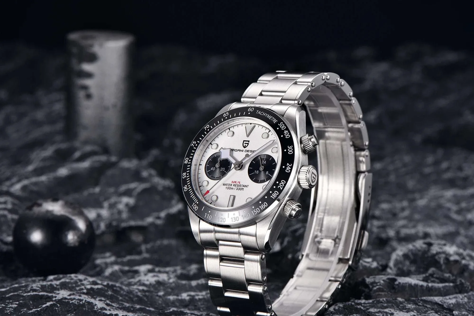 PAGANI DESIGN BB Panda Chronograph Men's Watch 100M Waterproof - Image 21