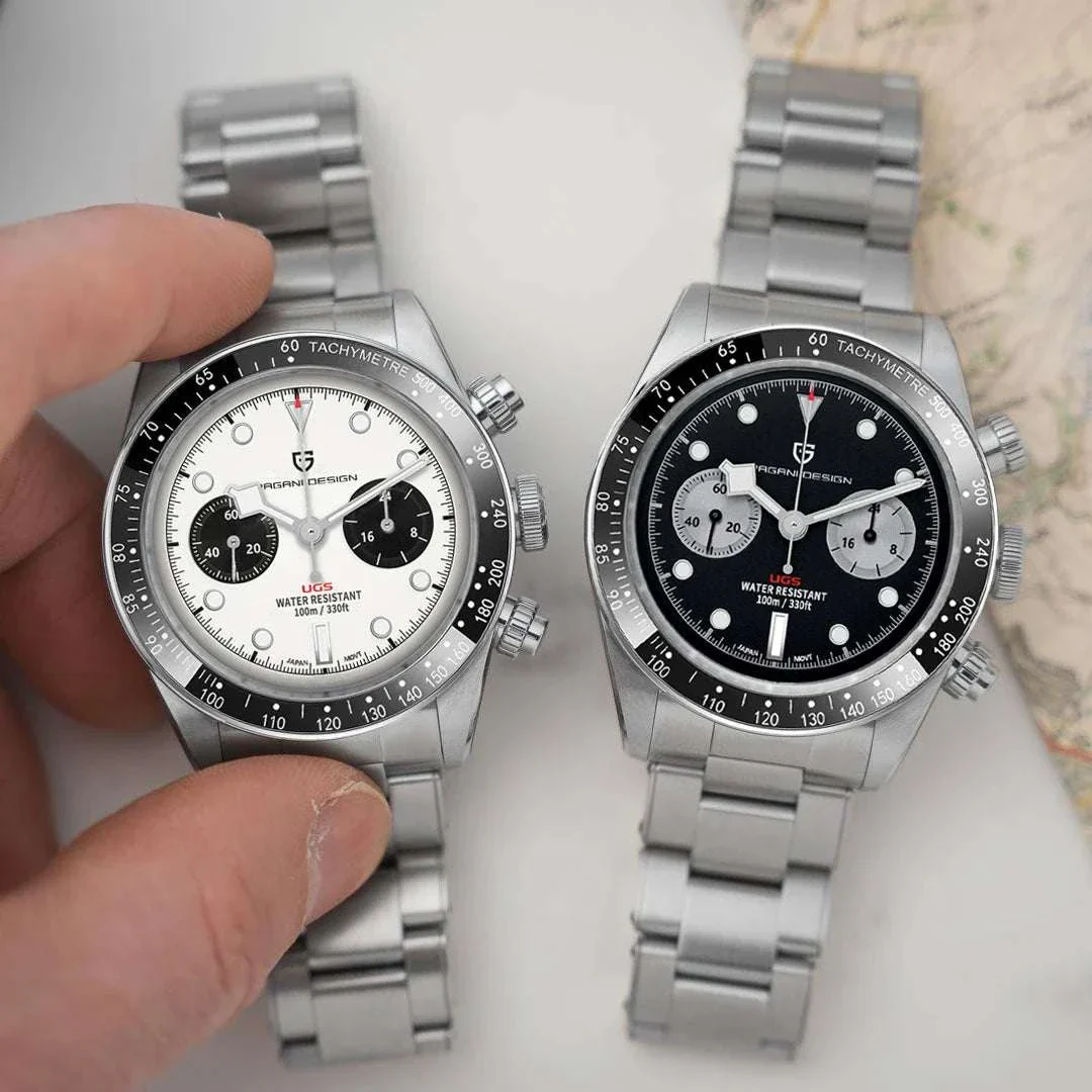 PAGANI DESIGN BB Panda Chronograph Men's Watch 100M Waterproof - Image 9