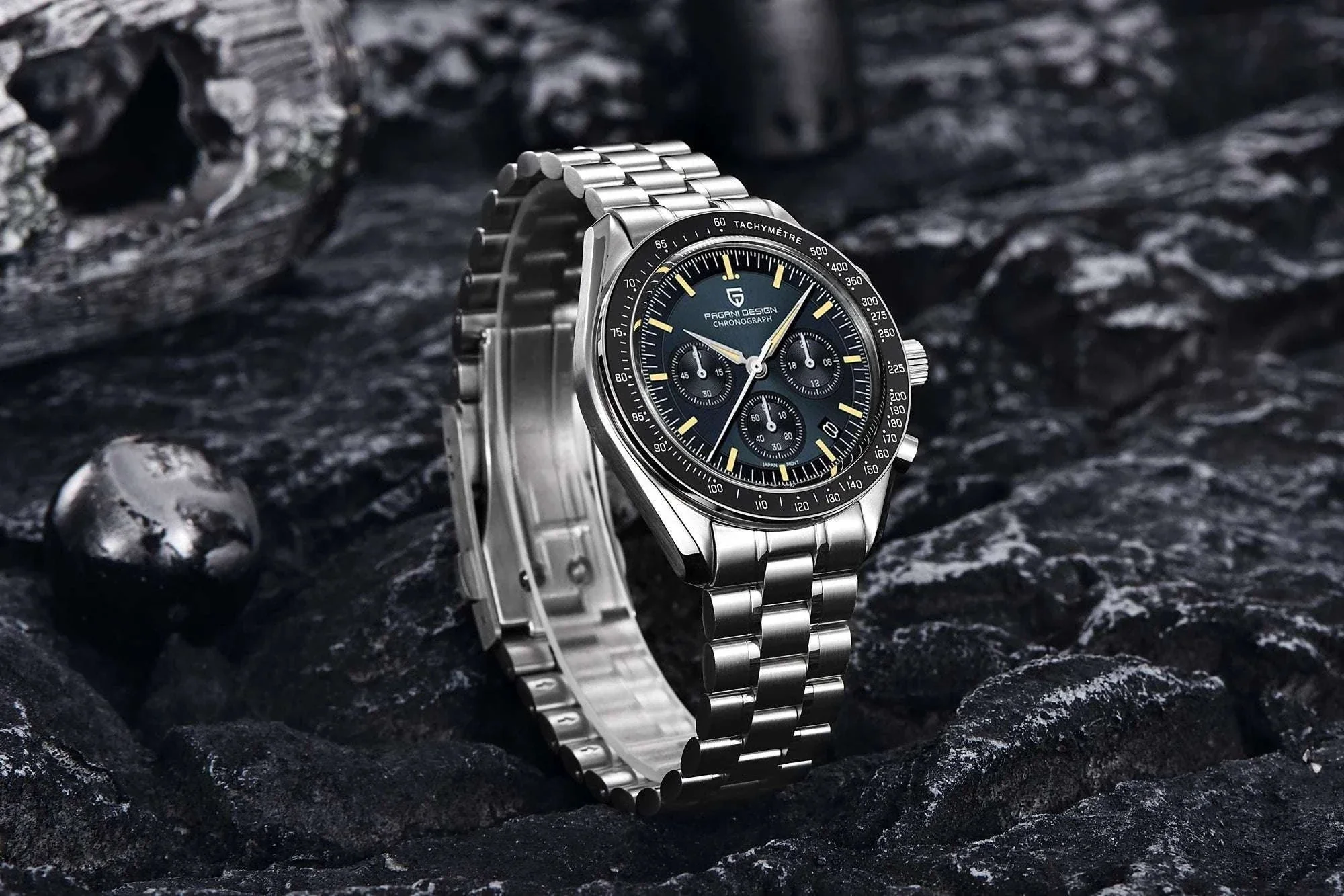 Pagani Design Moonwatch Chronograph Quartz Men's Steel Watch - Image 15