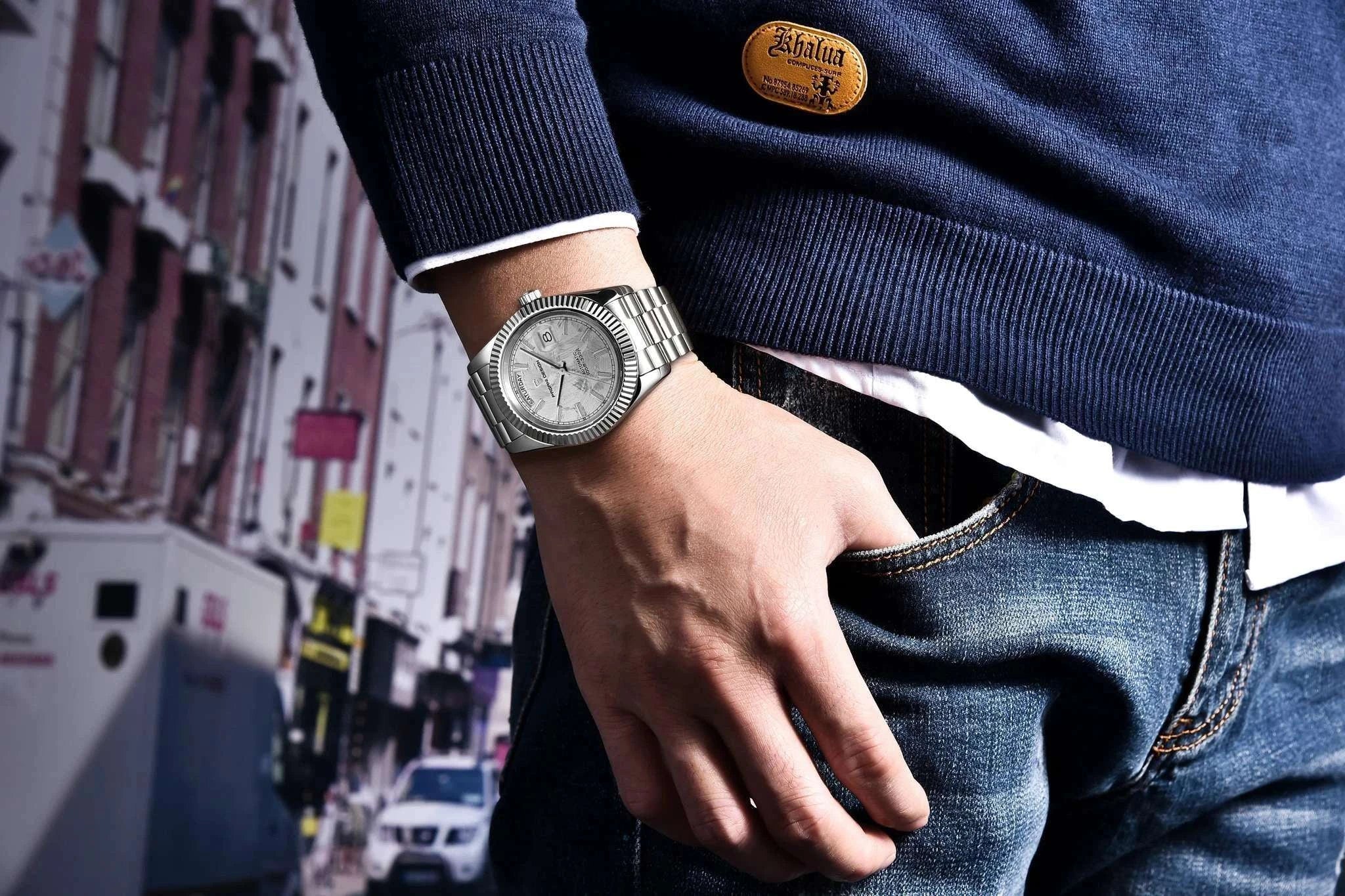 Rose Gold Automatic Mechanical Watch Men NH36A Sapphire 10Bar - Image 23