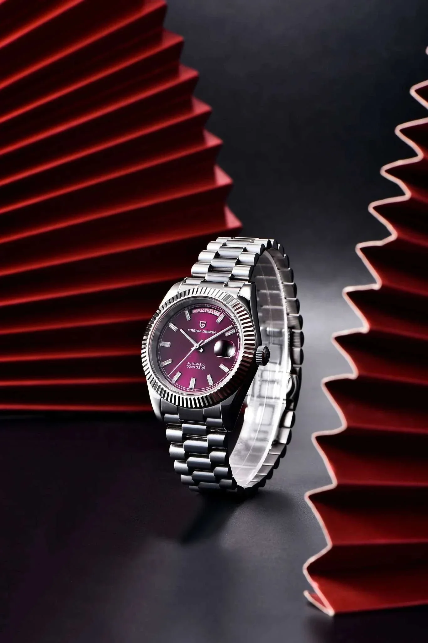 Rose Gold Automatic Mechanical Watch Men NH36A Sapphire 10Bar - Image 31