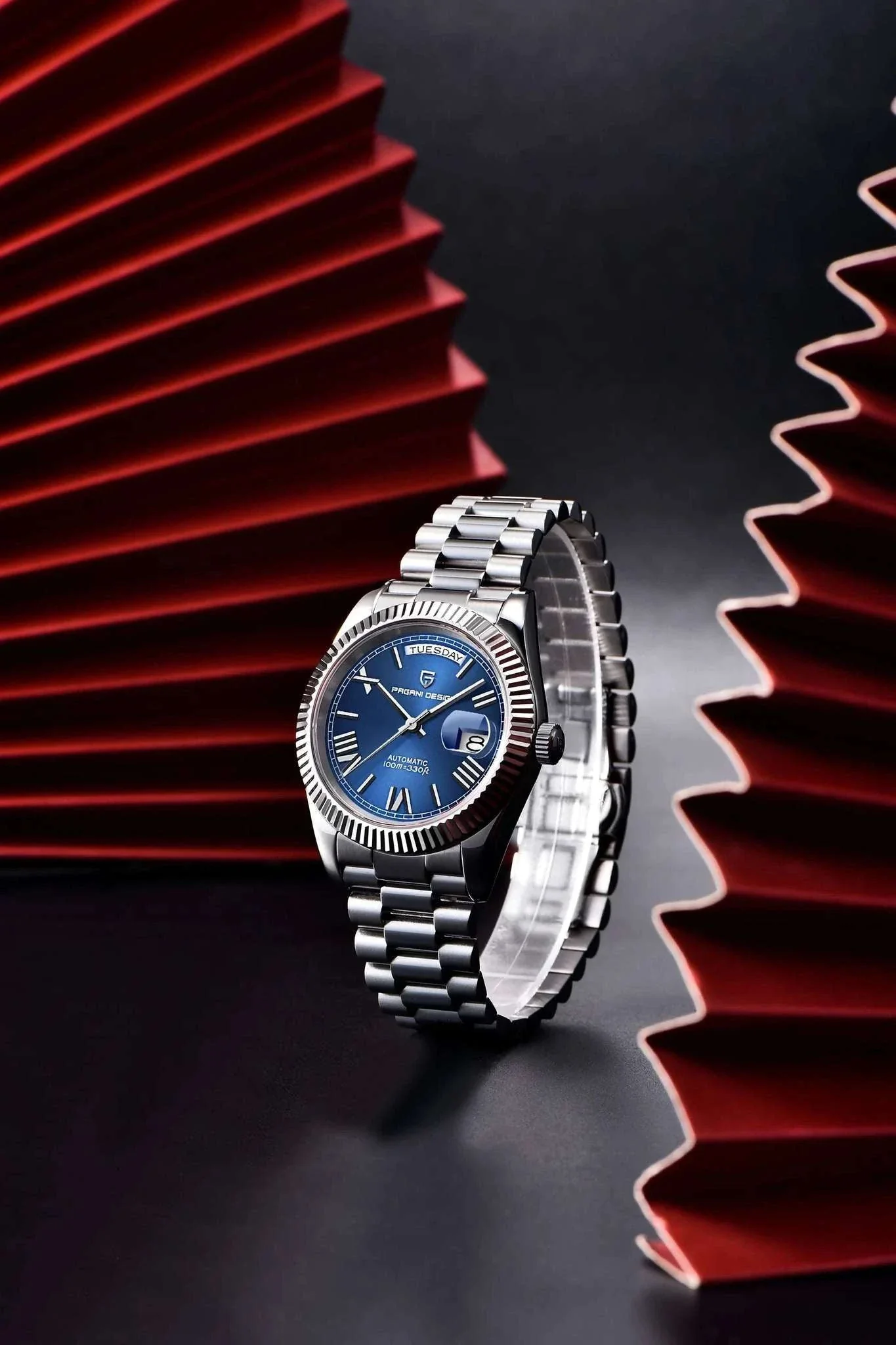 Rose Gold Automatic Mechanical Watch Men NH36A Sapphire 10Bar - Image 32