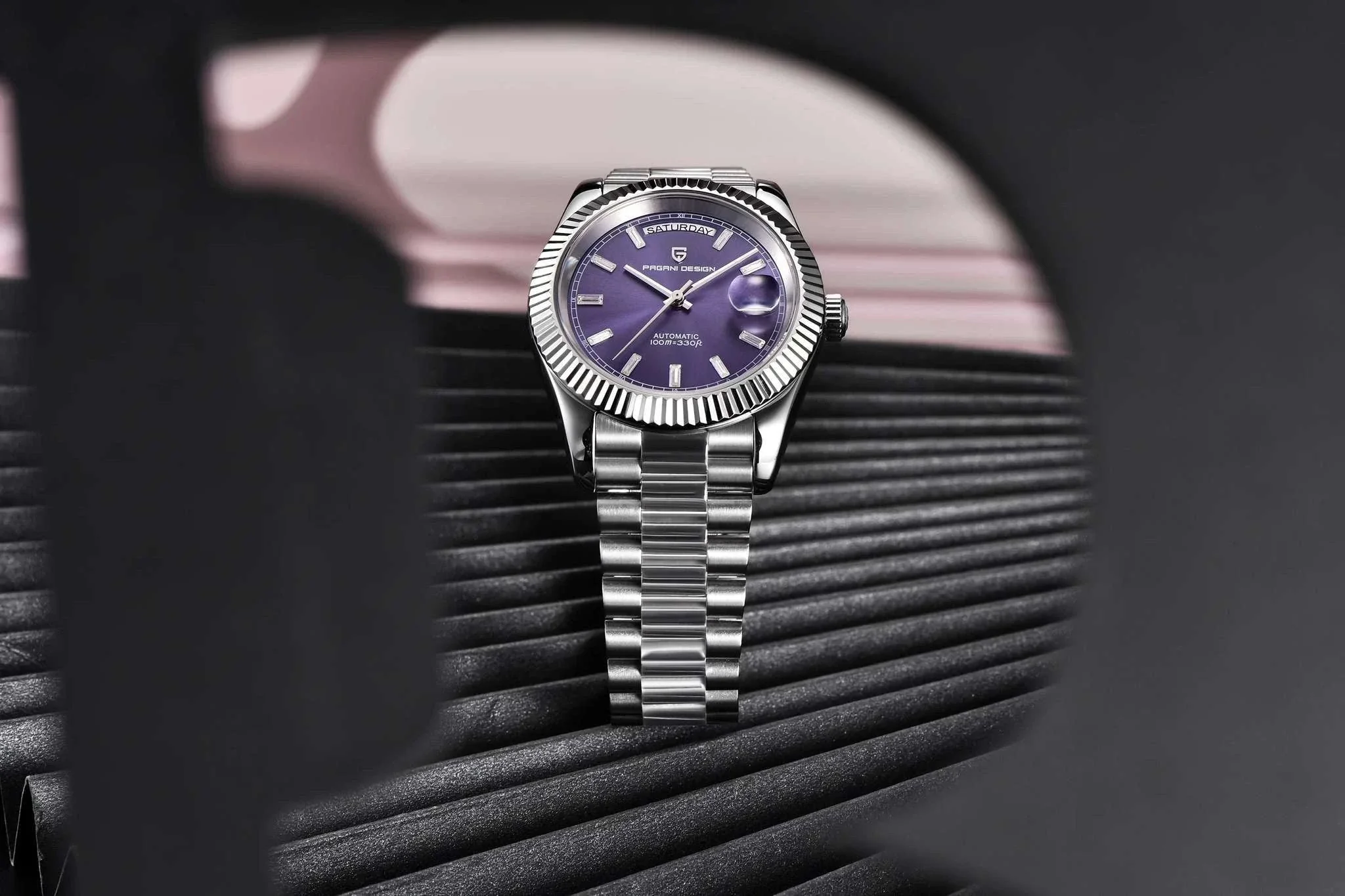 Rose Gold Automatic Mechanical Watch Men NH36A Sapphire 10Bar - Image 35