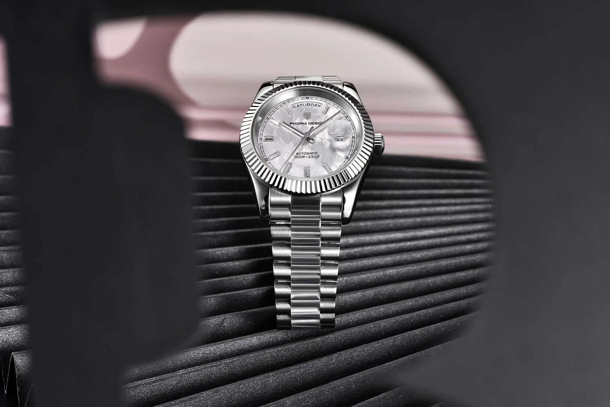 Rose Gold Automatic Mechanical Watch Men NH36A Sapphire 10Bar - Image 37