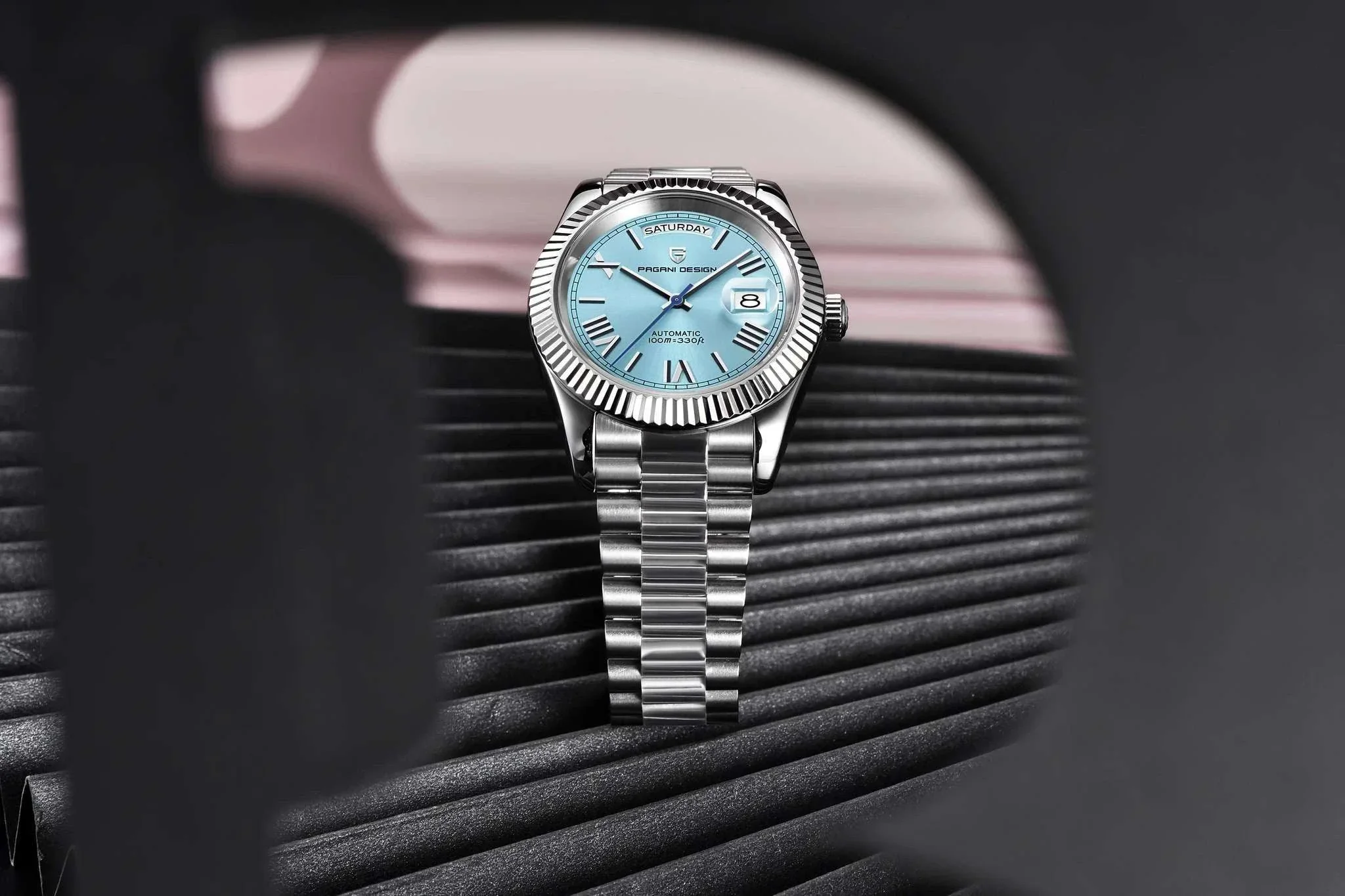Rose Gold Automatic Mechanical Watch Men NH36A Sapphire 10Bar - Image 38