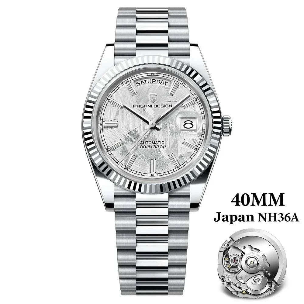 Rose Gold Automatic Mechanical Watch Men NH36A Sapphire 10Bar - Image 54