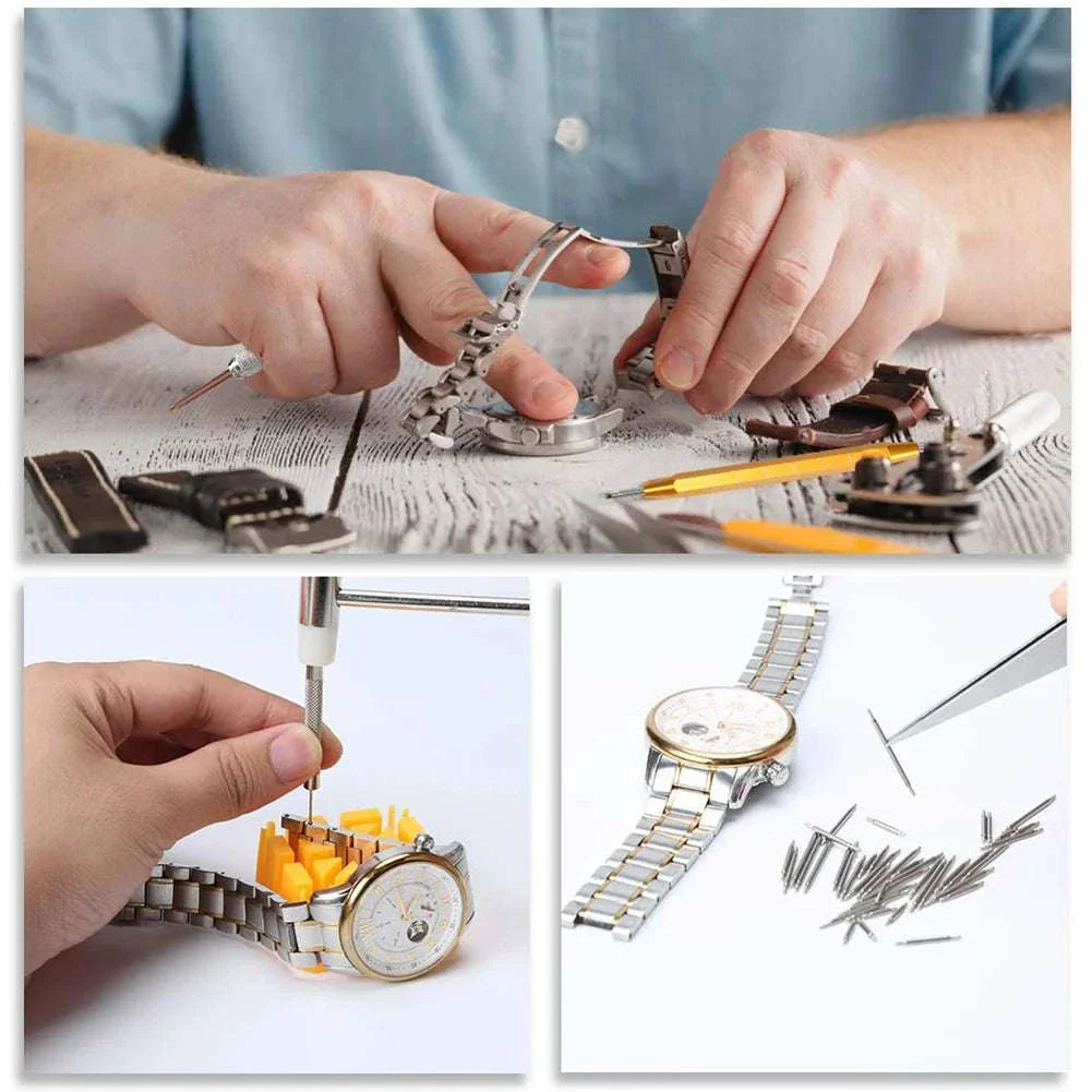 212pcs Watch Repair Tool Kit for Battery, Strap and Case Opening - Image 11