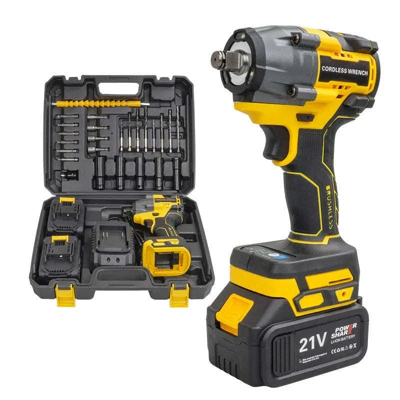 21V Brushless Cordless Impact Wrench 480Nm 2-in-1 Drill Driver Kit - Image 10