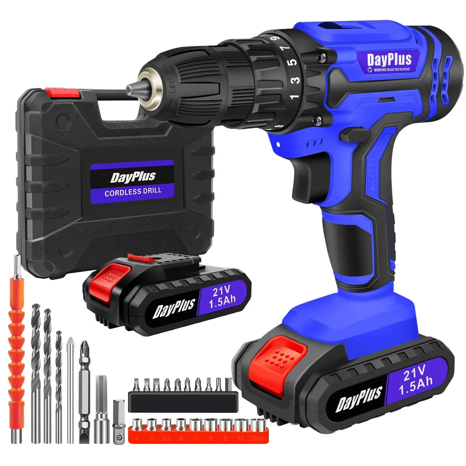 21V Cordless Drill and Electric Screwdriver Kit - Image 13