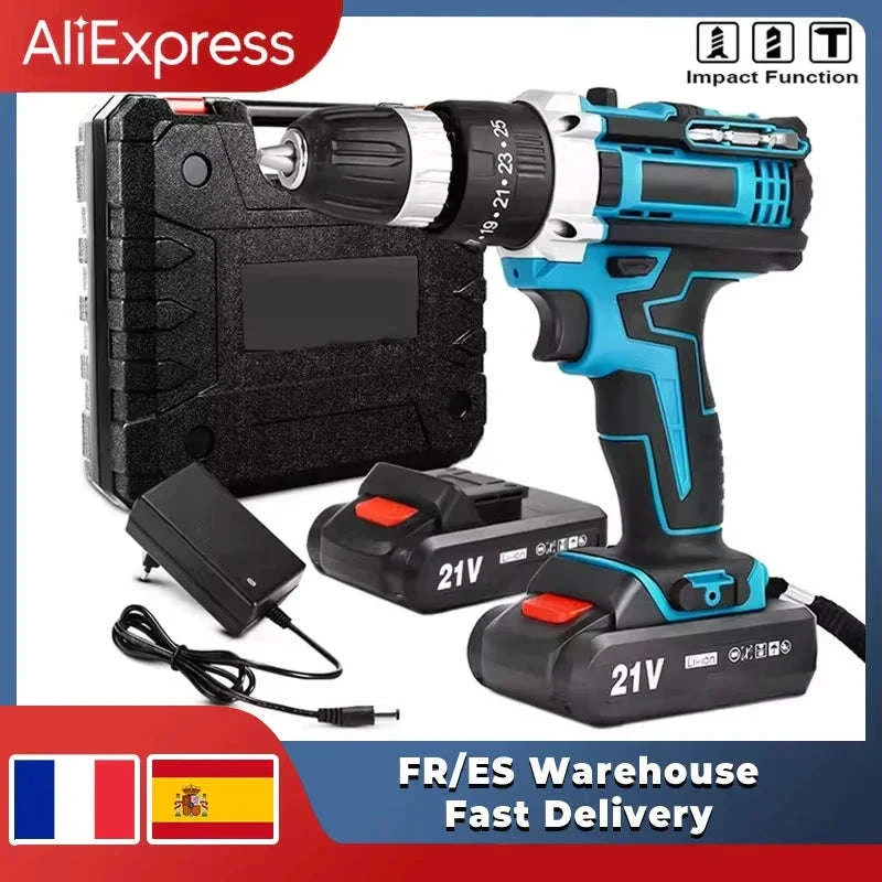 21V Cordless Impact Drill Screwdriver with Brushless Motor - Image 5