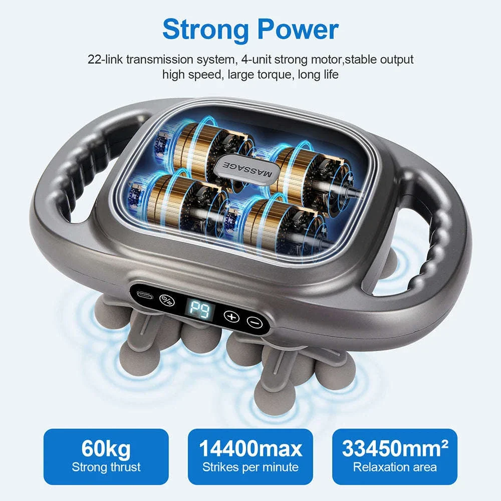 High-Frequency Massage Gun with 22-Head Percussion Design - Image 6