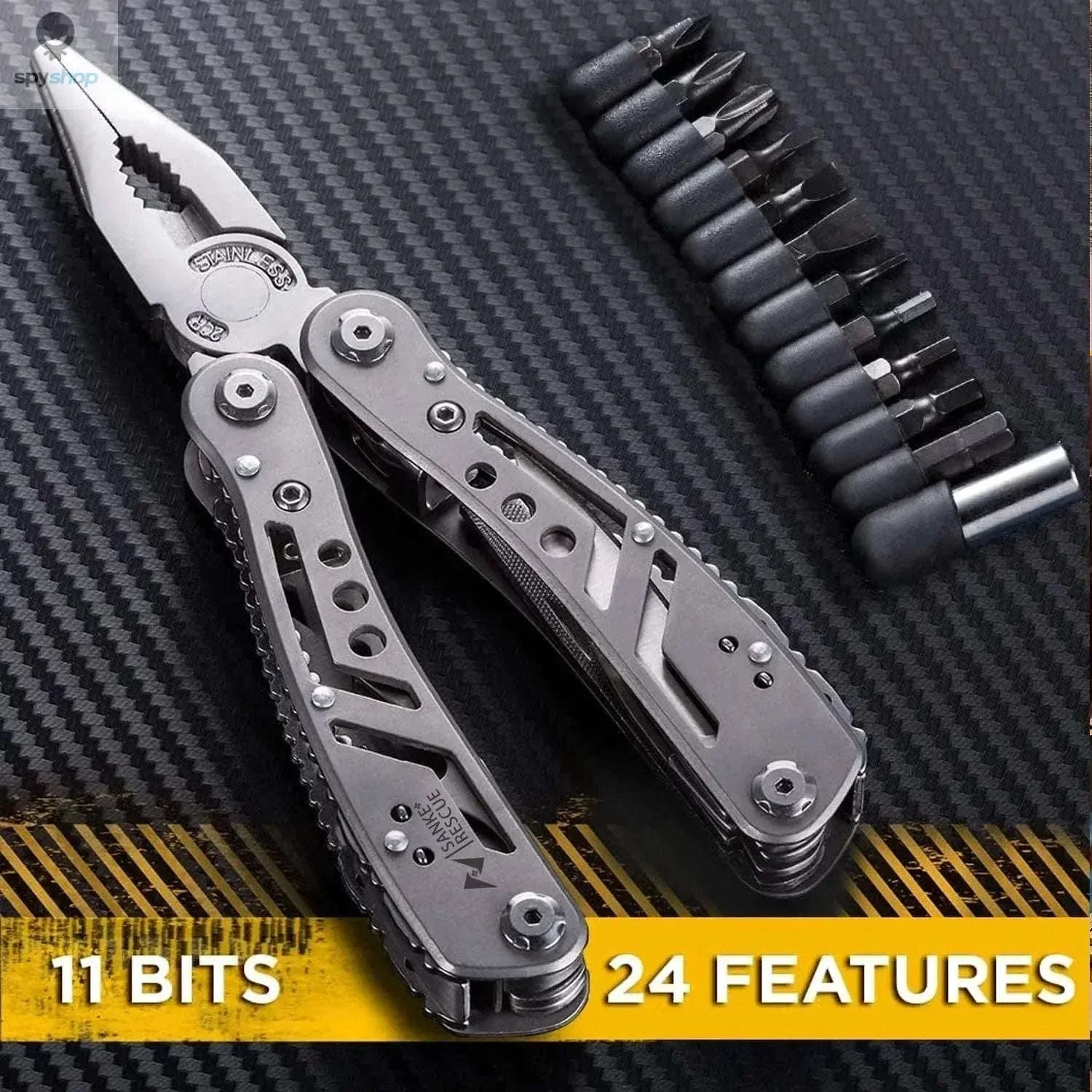 24-in-1 Multitool Pliers with Sheath and Magnetic Bits - Image 10