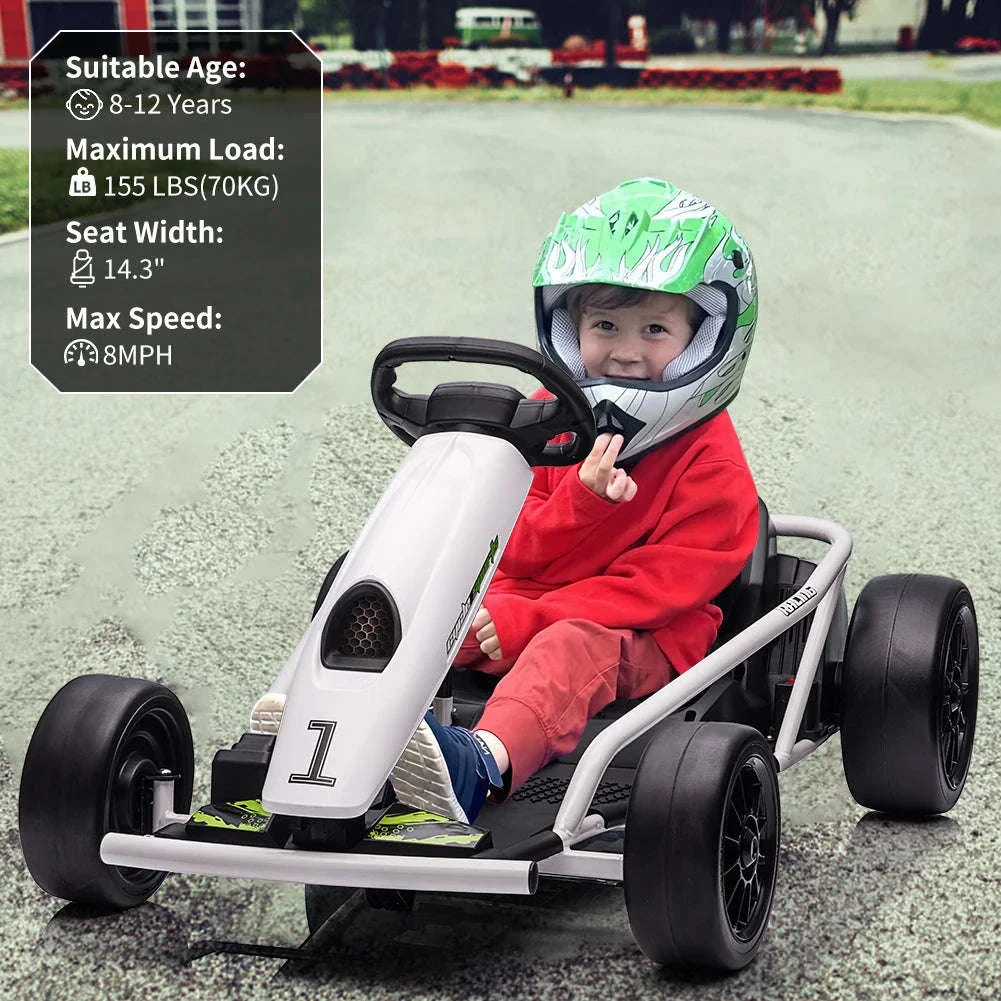 24V Electric Go Kart Drift Car for Kids with Dual Motors - Image 5