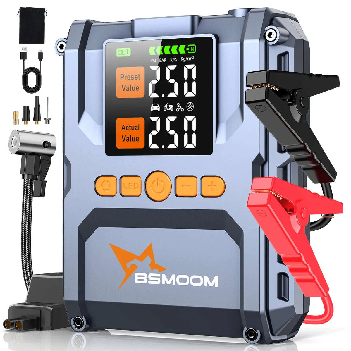 26800mAh Jump Starter with Air Compressor - Image 18