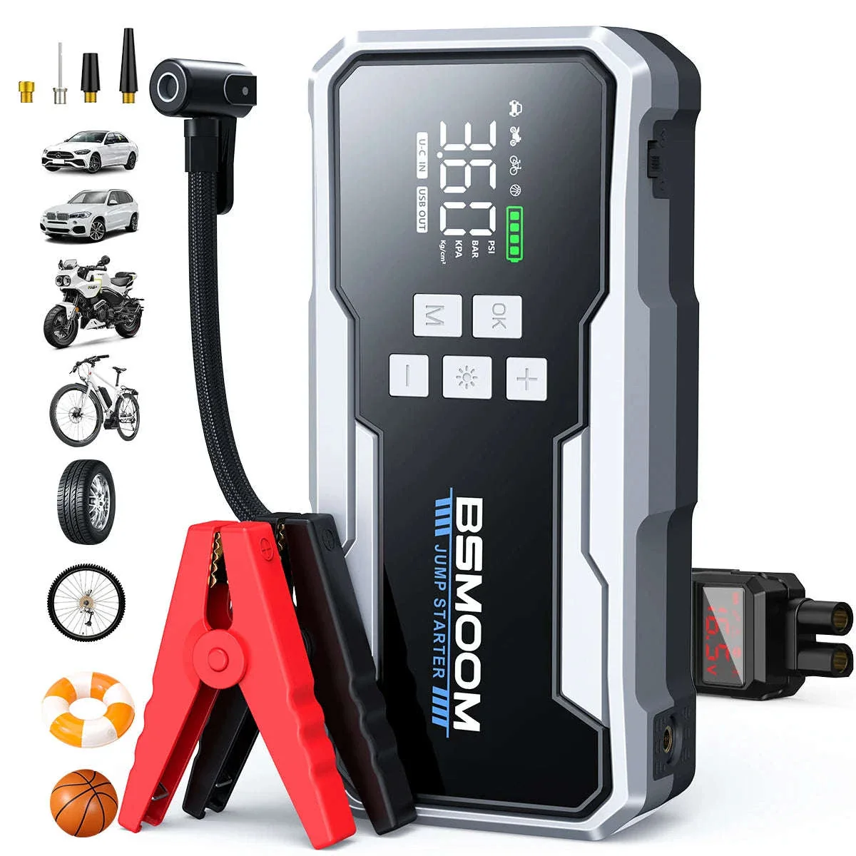26800mAh Jump Starter with Air Compressor - Image 19