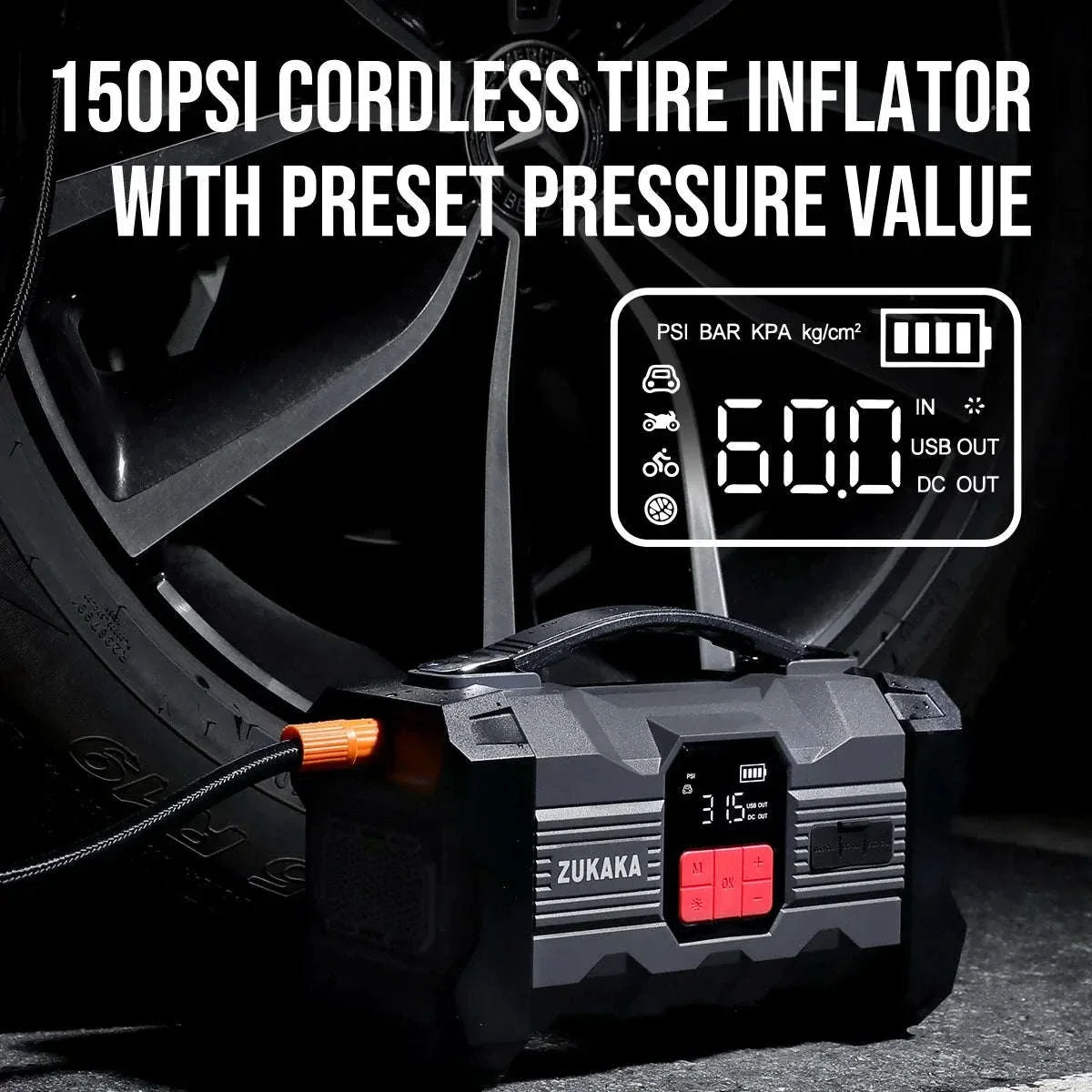 26800mAh Jump Starter with Air Compressor - Image 3