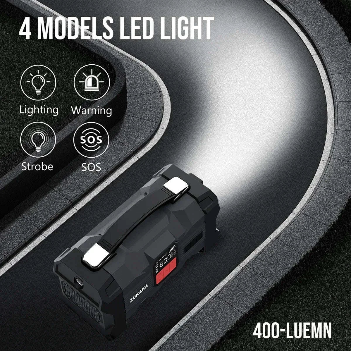 26800mAh Jump Starter with Air Compressor - Image 6