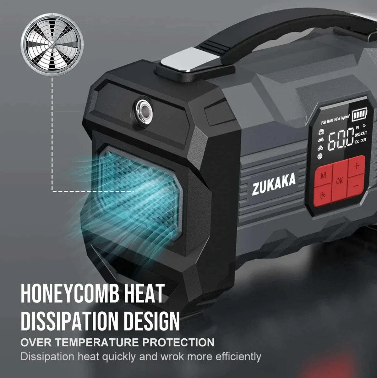 26800mAh Jump Starter with Air Compressor - Image 7