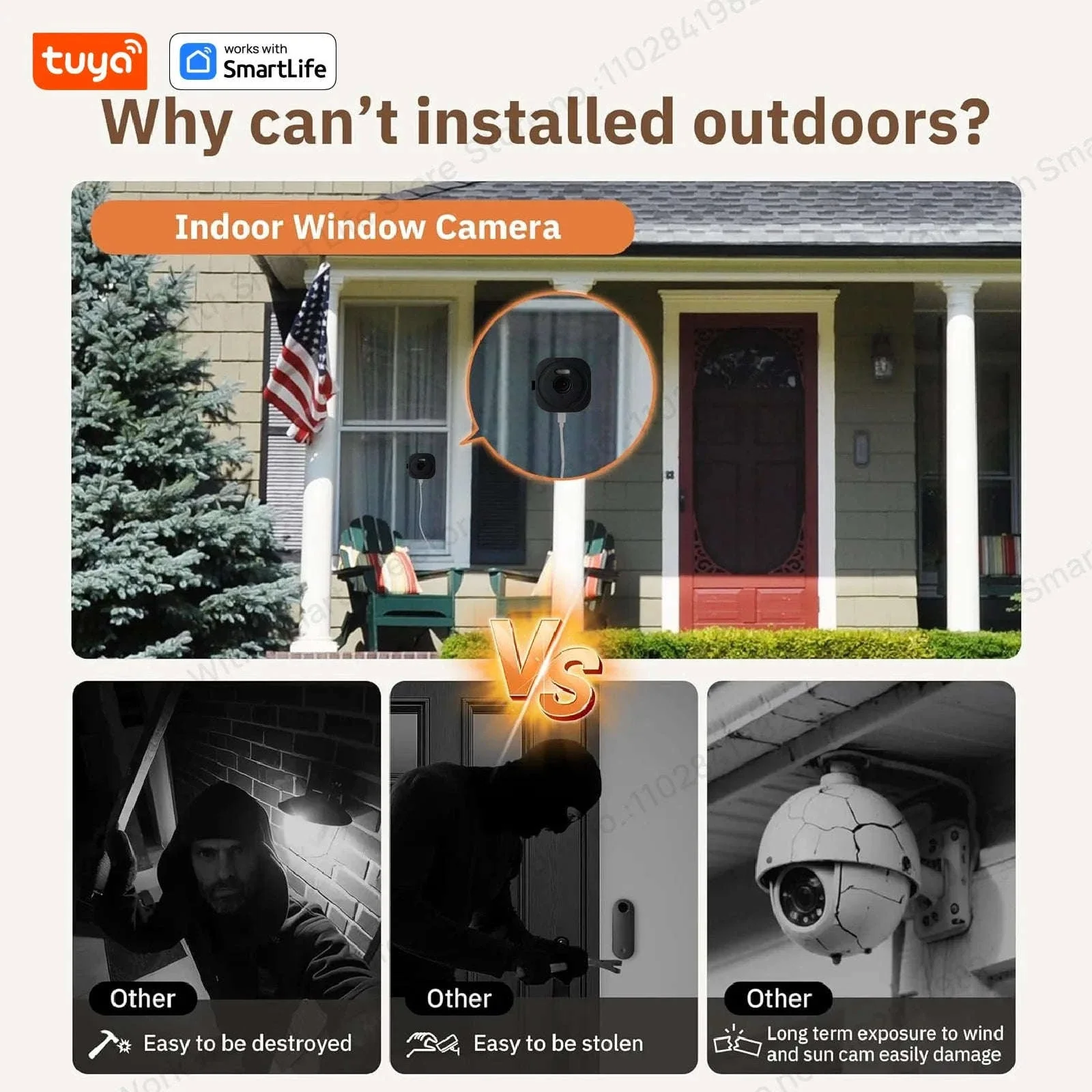 2K 3MP Window Security Camera with Color Night Vision & Dual WiFi - Image 5